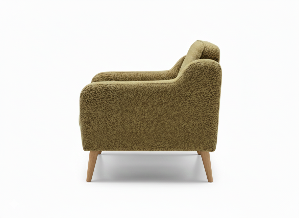 Rolivs Mokka Berjer – Bukle Kumaş - Aqua | Modern, Rahat Oturum