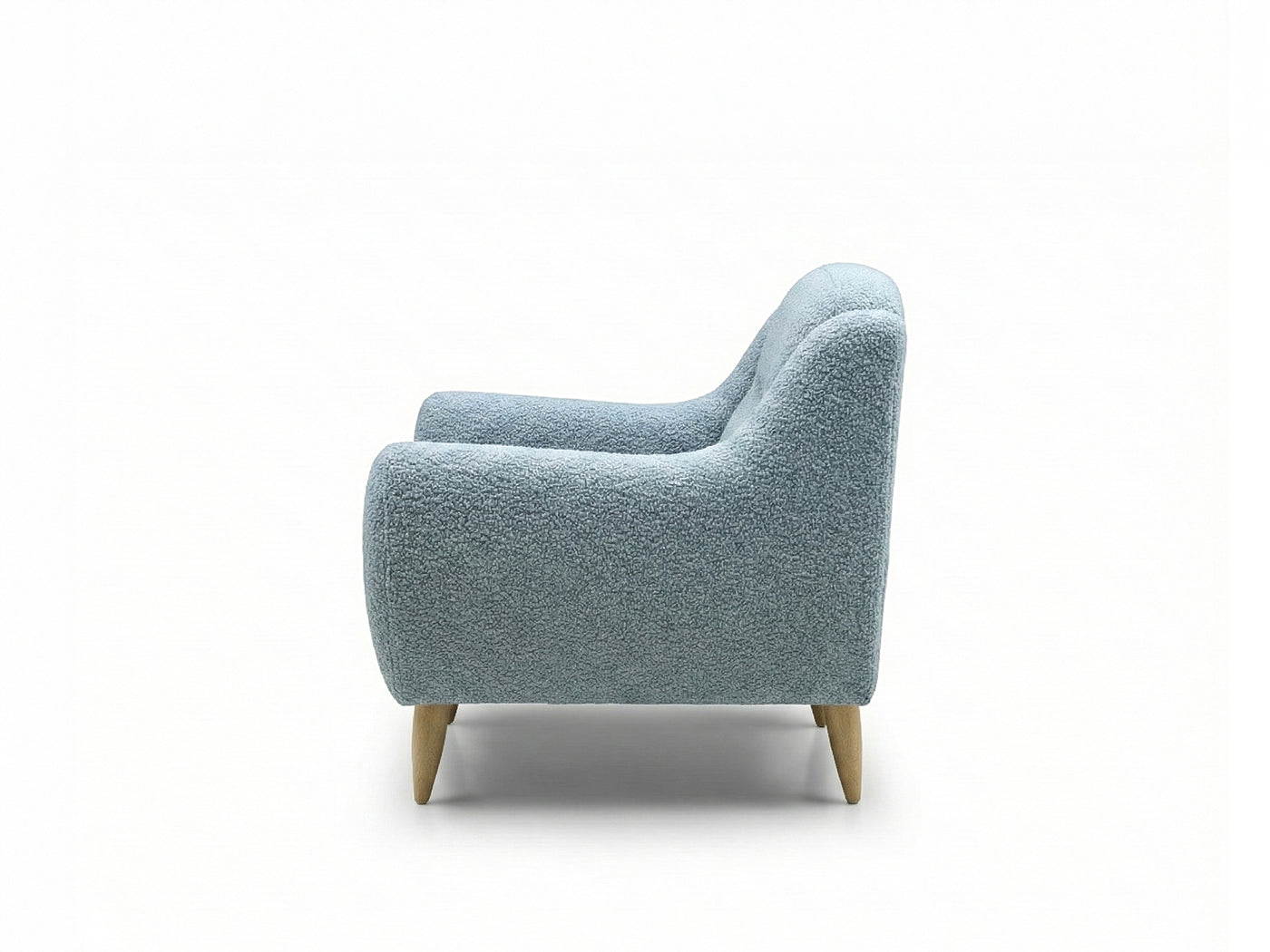 Rolivs Stella Berjer – Bukle Kumaş - Aqua | Modern, Yumuşak Oturum, Dekoratif Tekli Koltuk