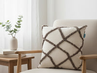 Rolivs Pena Kırlent 47x47 cm | Cream Texture Punch Dekoratif Yastık  NK1717