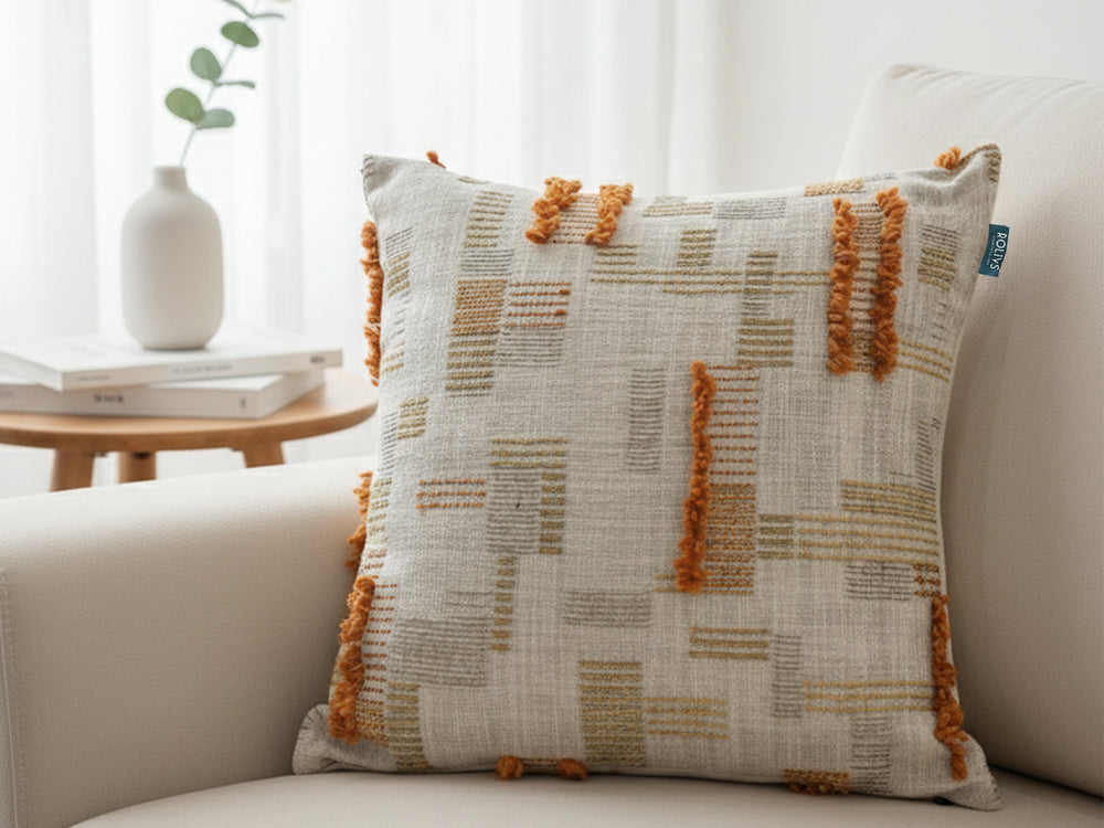 Rolivs Yanık Kehribar Kırlent Kılıfı 47x47 cm | Soft Koleksiyon