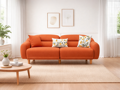 Stella Üçlü Koltuk Kadife Ateş Taşı