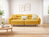 Stella Üçlü Koltuk Kadife Zerdeçal