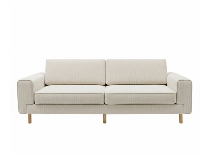 Mokka Üçlü Koltuk - Kadife - Deniz Taşı