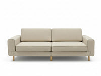 Mokka Üçlü Koltuk - Kadife - Deniz Taşı