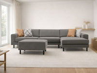 Mokka Mini Köşe - Kadife - Deniz Taşı