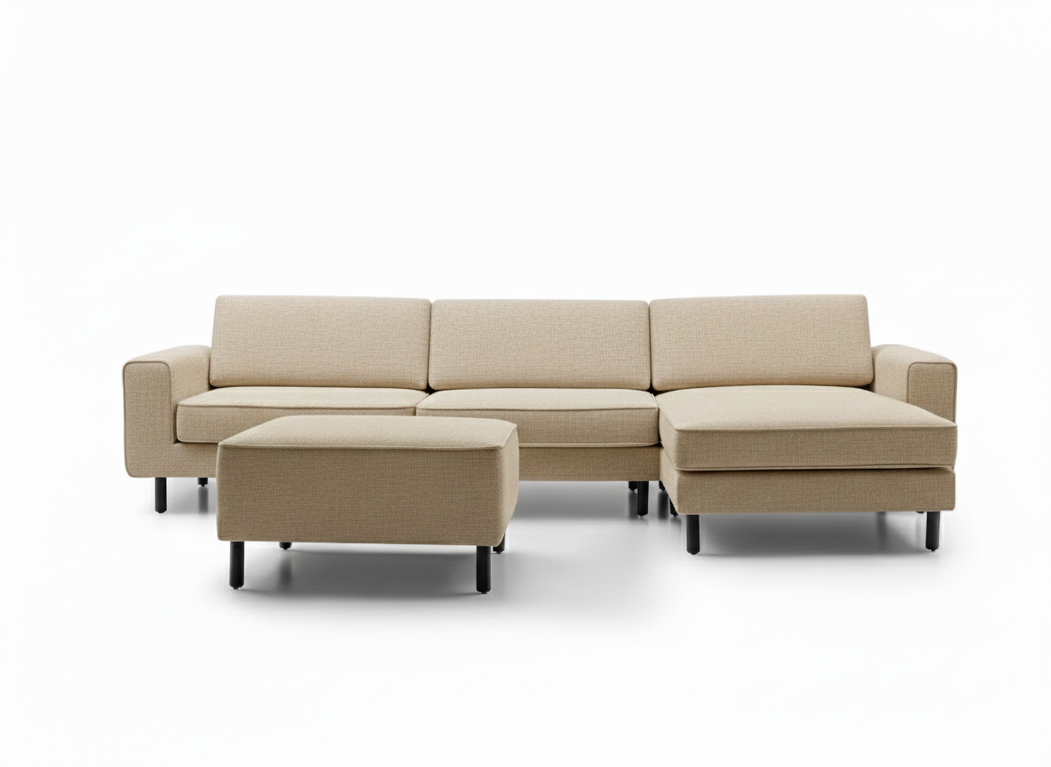 Mokka Mini Köşe - Kadife - Deniz Taşı