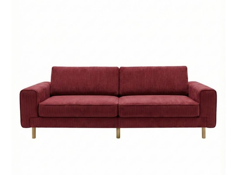 Mokka Üçlü Koltuk - Kadife - Deniz Taşı