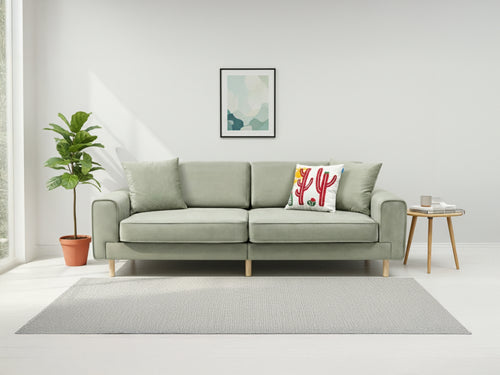 Mokka Üçlü Koltuk - Kadife - Çağla Yeşili