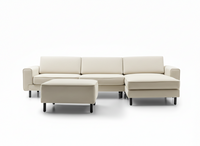 Mokka Mini Köşe - Kadife - Deniz Taşı