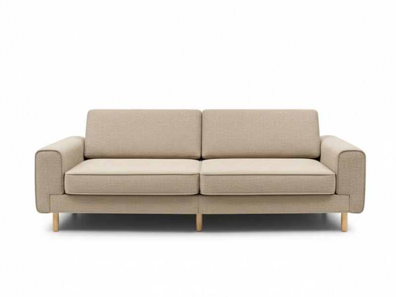 Mokka Üçlü Koltuk - Kadife - Deniz Taşı