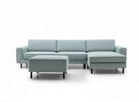 Mokka Mini Köşe - Kadife - Deniz Taşı