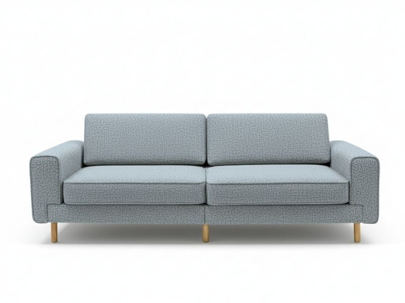 Mokka Üçlü Koltuk - Kadife - Deniz Taşı