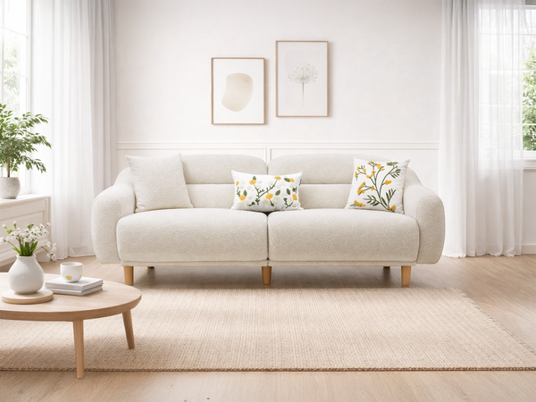 Stella Üçlü Koltuk Bukle Pamuk Sis