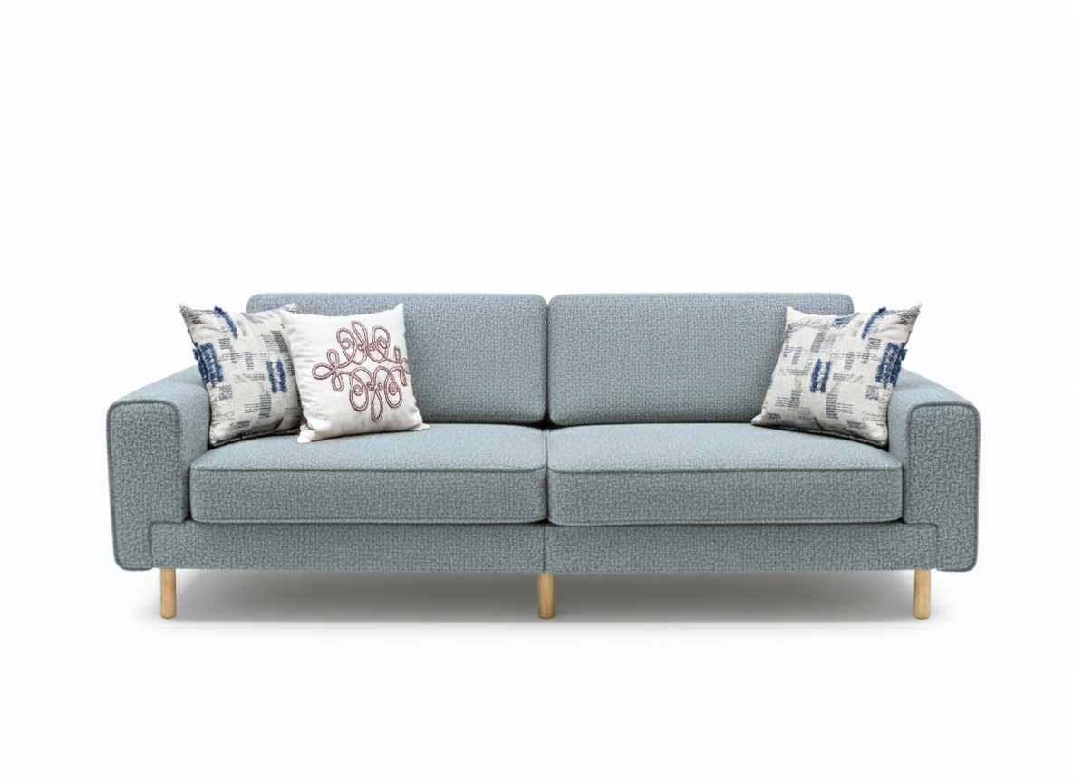 Mokka Üçlü Koltuk - Kadife - Bazalt Yeşili