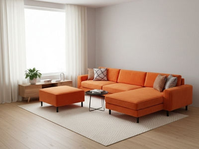 Mokka Mini Köşe - Kadife - Ateş Taşı