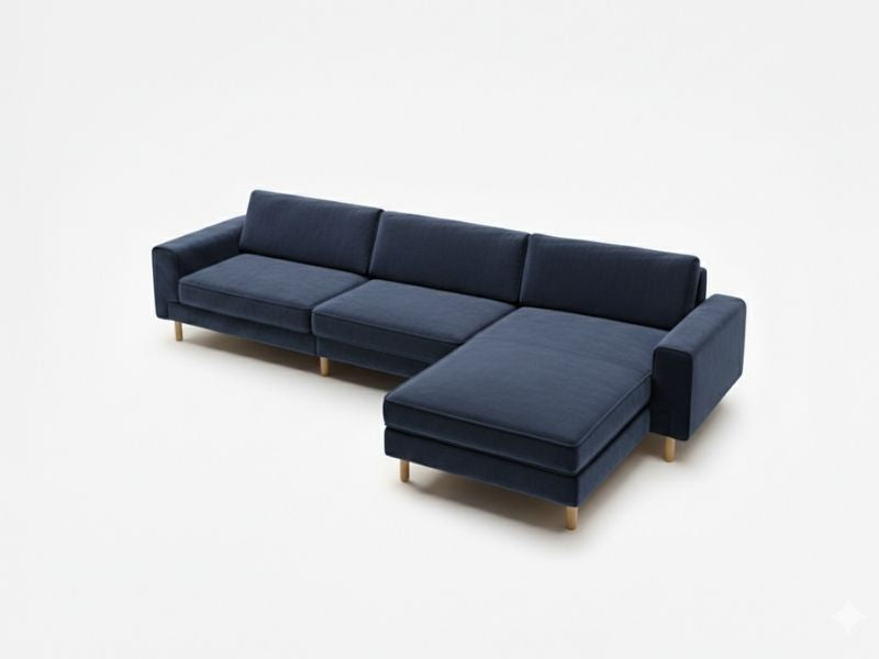 Mokka Mini Köşe - Kadife - Deniz Taşı