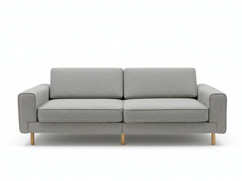 Mokka Üçlü Koltuk - Kadife - Deniz Taşı