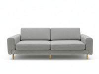 Mokka Üçlü Koltuk - Kadife - Deniz Taşı