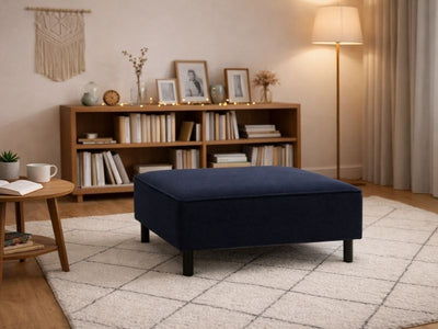 Doğal Doku Puf - Lacivert Taş