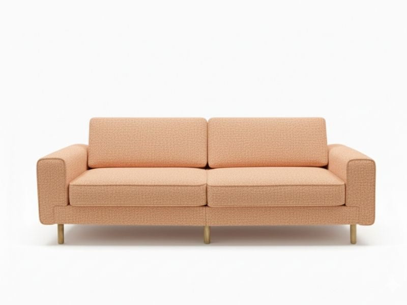 Mokka Üçlü Koltuk - Kadife - Deniz Taşı