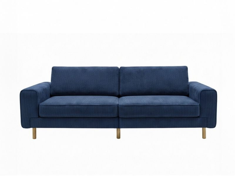 Mokka Üçlü Koltuk - Kadife - Çöl Kumu