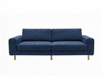 Mokka Üçlü Koltuk - Kadife - Çöl Kumu