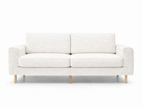 Mokka Üçlü Koltuk - Doğal Doku - Zen Beyazı