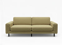 Mokka Üçlü Koltuk - Kadife - Bazalt Yeşili