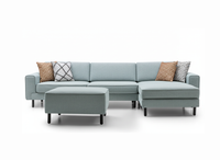 Mokka Mini Köşe - Kadife - Deniz Taşı