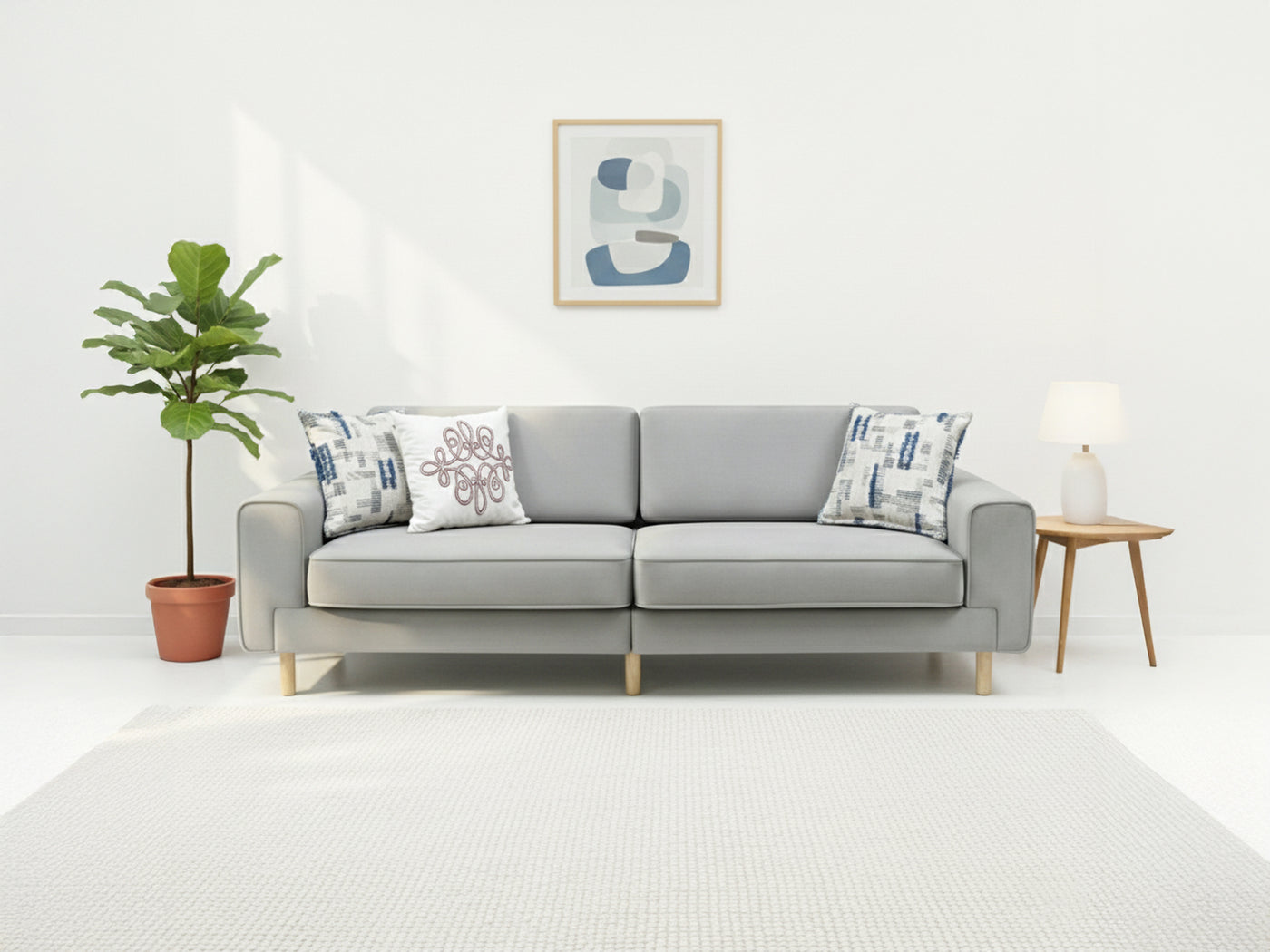 Mokka Üçlü Koltuk - Kadife - Bazalt Yeşili