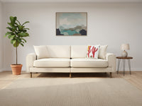 Mokka Üçlü Koltuk - Doğal Doku - Zen Beyazı