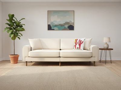 Mokka Üçlü Koltuk - Kadife - Çöl Kumu