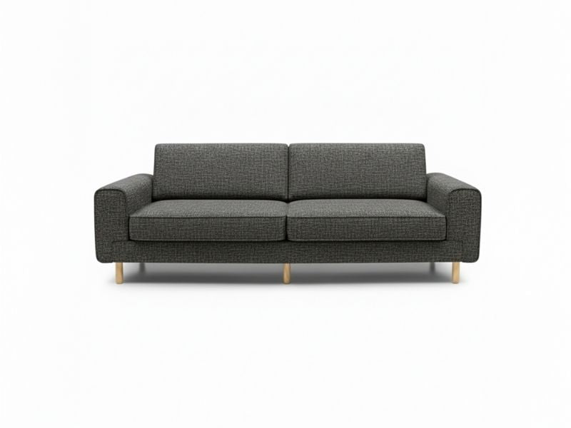 Mokka Üçlü Koltuk - Kadife - Deniz Taşı