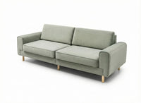 Mokka Üçlü Koltuk - Kadife - Bazalt Yeşili