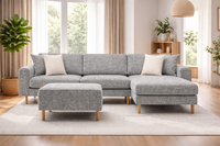 Rolivs Mokka Mini Köşe Koltuk – Doğal Doku | Minimal, Modüler, Küçük Alanlara Uygun