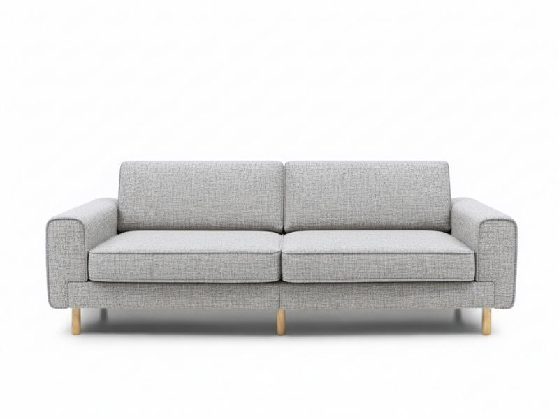 Mokka Üçlü Koltuk - Kadife - Deniz Taşı