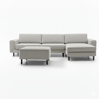 Mokka Mini Köşe - Kadife - Deniz Taşı