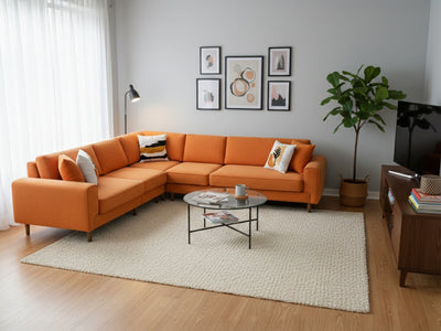 Mokka Puzzle Köşe - Kadife - Ateş Taşı