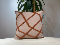 Rolivs Zerun Kırlent 47x47 cm | Cream Texture Punch Modern Yastık