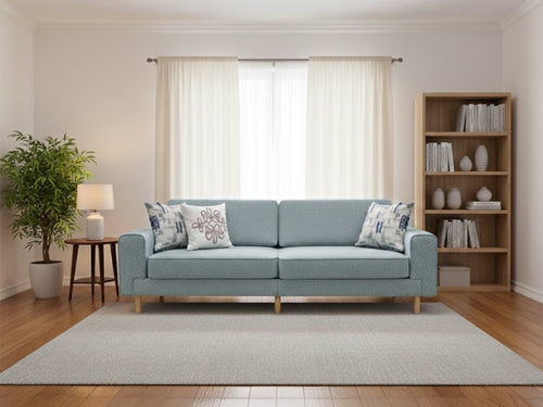 Mokka Üçlü Koltuk Bukle - Aqua