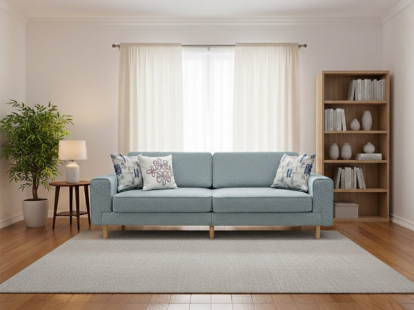 Rolivs Mokka Üçlü Koltuk – Bukle – Aqua | Modern, Yumuşak ve Geniş Oturum