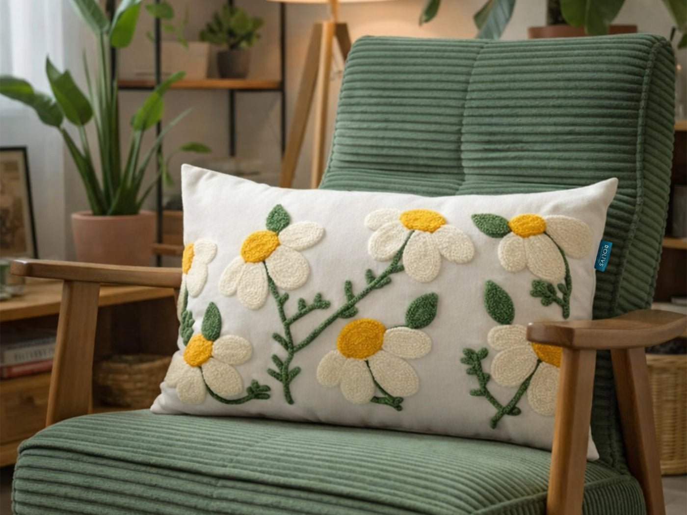 Papatya Punch Kırlent – El İşçiliği Çiçek Desenli 30x50 (NK 2669) 47x47cm