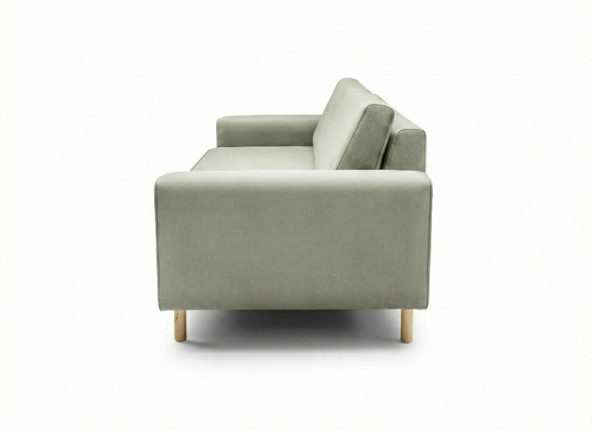 Mokka Üçlü Koltuk - Kadife - Bazalt Yeşili