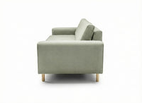 Mokka Üçlü Koltuk - Kadife - Bazalt Yeşili