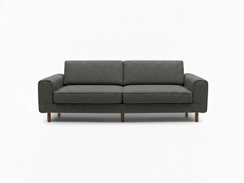 Mokka Üçlü Koltuk - Kadife - Deniz Taşı