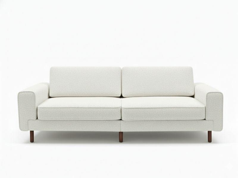 Mokka Üçlü Koltuk - Doğal Doku - Zen Beyazı