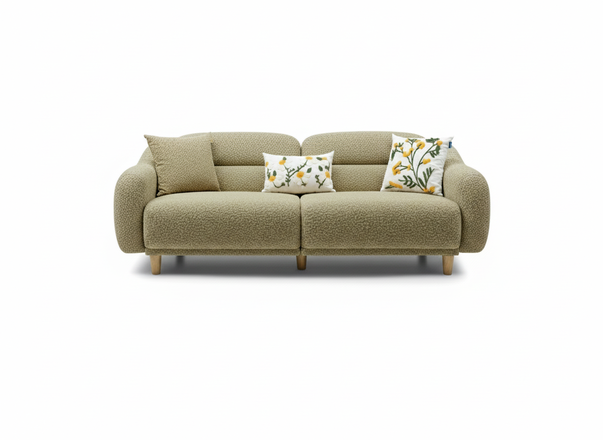 Stella Üçlü Koltuk Bukle Tarçın