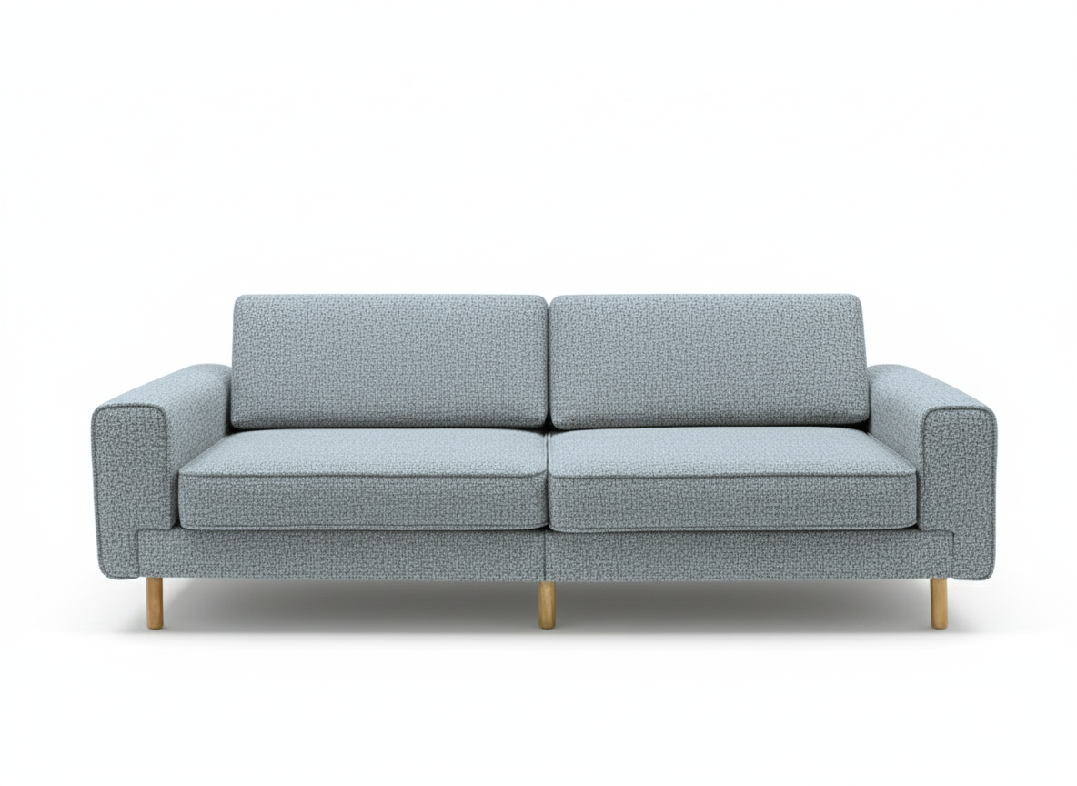 Mokka Üçlü Koltuk - Kadife - Bazalt Yeşili