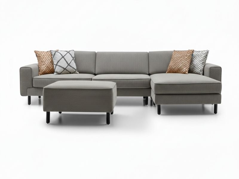 Mokka Mini Köşe - Kadife - Deniz Taşı