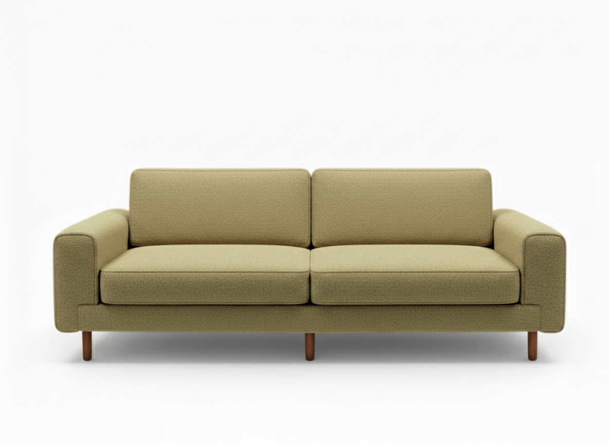 Mokka Üçlü Koltuk - Kadife - Bazalt Yeşili